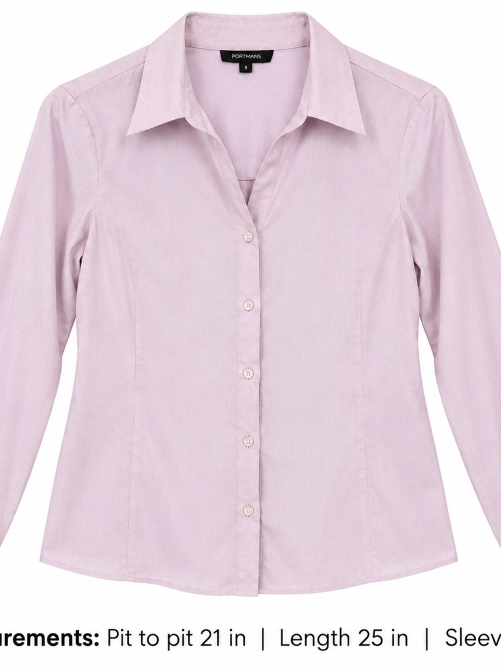 Jones Wear Essentials Pink Lilac QuickCare Button Down Blouse Size 16